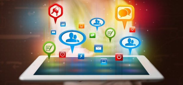 image of young girl presenting a tablet of ideas